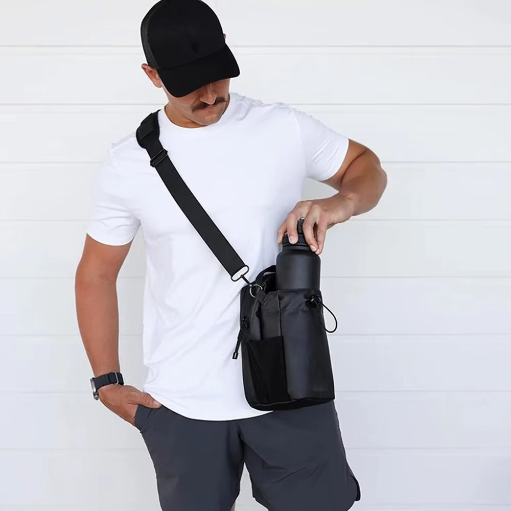Magnetic Gym Bag Huge Capacity - Phone Pocket Portable Water Bottle Pouch Cross Body Accessories Bag
