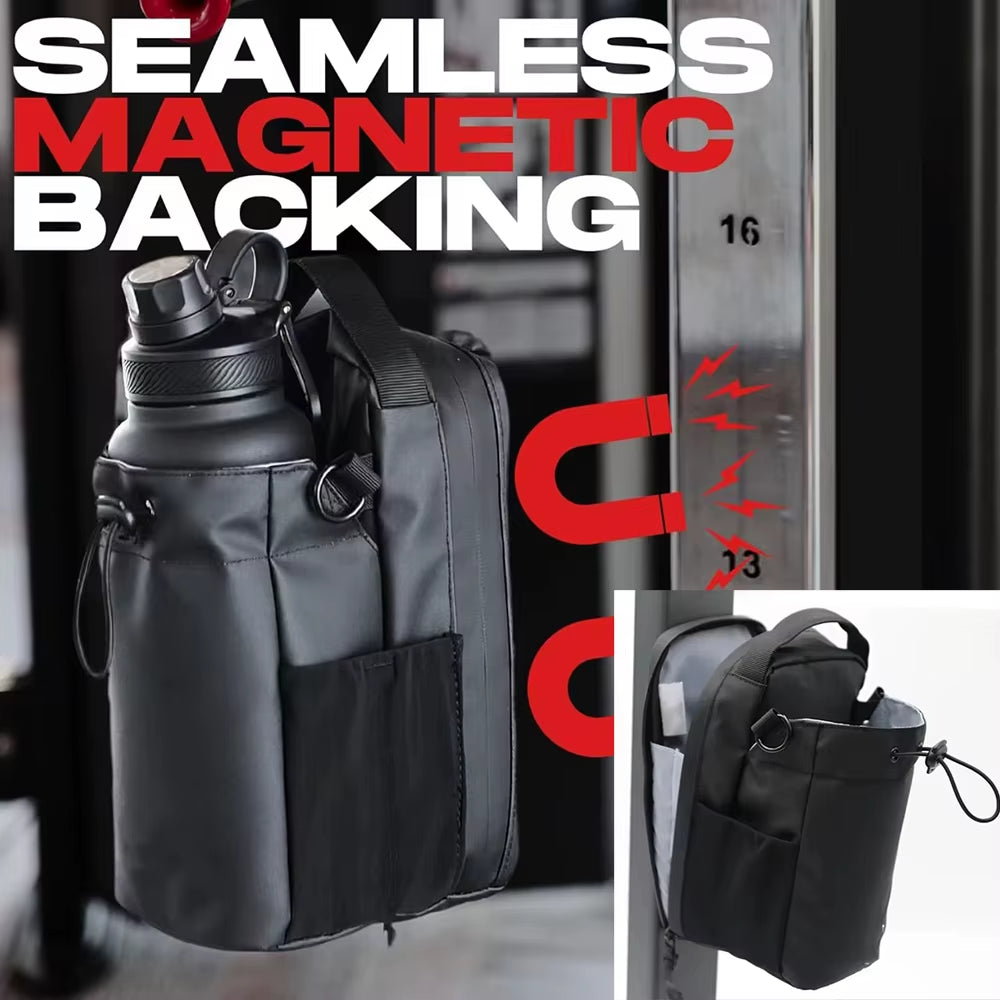 Magnetic Gym Bag Huge Capacity - Phone Pocket Portable Water Bottle Pouch Cross Body Accessories Bag