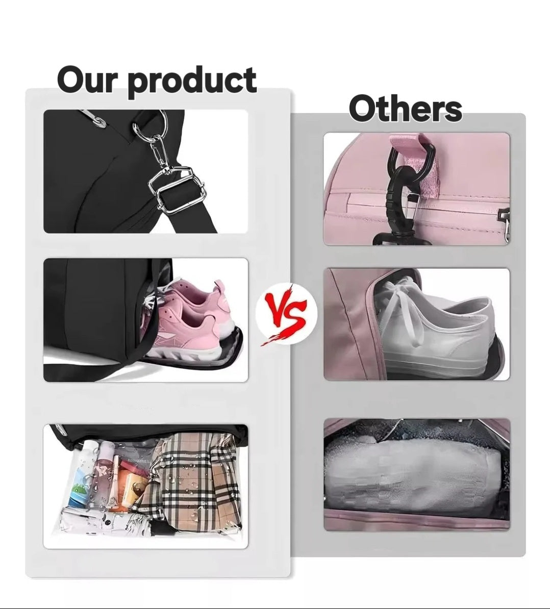 3 in 1 -Sports Bag, Travel Backpack, Gym Bag