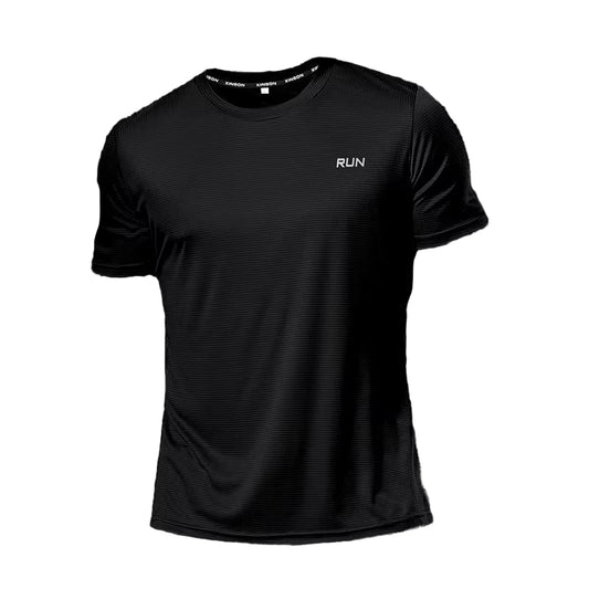 2024 Polyester Gym Shirt Sport T Shirt Men Short Sleeve Running Shirt Men Workout Training Tees Fitness Top Sport T-Shirt